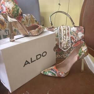 ALDO heels with matching purse